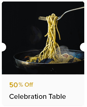 Up to 50% Off Food and Beverage Bill