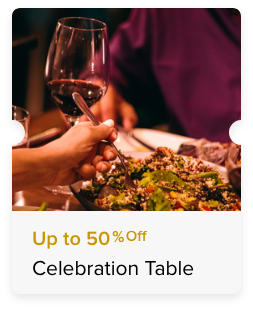 Upto 50% off Food and Beverage Bill