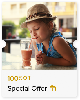100% Off Unlimited Refill of Soft Beverages or Kid's Buffet Meal