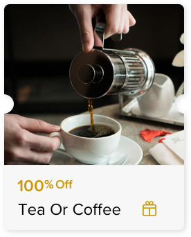 100% Off Tea or Coffee Service