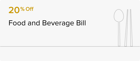 20% Off Food and Beverage Bill