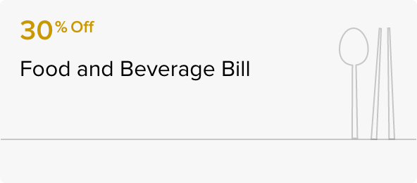 30% Food and Beverage Bill